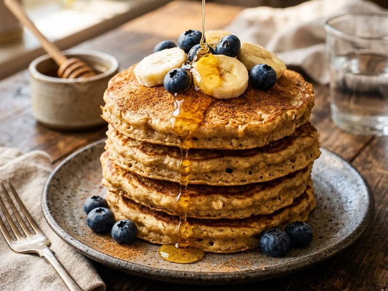 Panqueca de Banana com Aveia e Canela